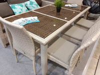 Комплекты для кафе + Комплект плетеной мебели T365/Y380C-W85 Latte (8+1) + подушки
