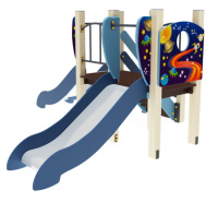 Детские горки + Горка Малыш двойная Н-750 ИО 06-402