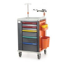 Тележки медицинские + Столик реанимационный, анестезиологический PET02 (ТМ-006АН-00)