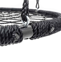 Качели для детских площадок + Качели-гнездо подвесные UNIX Line Black 100