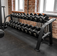 Стойки для гантелей, грифов и дисков + BRONZE GYM BR-1025 Стойка для гантелей (10 пар)