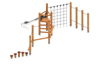 Песочницы + Игровой комплекс (лиственница) ДИК 2.24.07-Л.И1