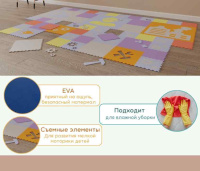 Декоративно-развивающие панели + Развивающая настенно-напольная панель мобильная "Инженерия и логика" макси, комплект с ковриком