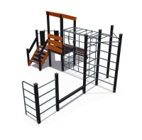 Детские уличные комплексы + Игровой комплекс серии Геометрия (металлический скат Н-900) ДИО 10215