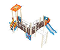 Детские уличные комплексы + Детский игровой комплекс «Карапуз» H=750 (Пузыри) ДИК 01-008-ВК