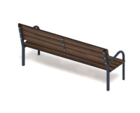 Скамейки + Скамья с поручнем и спинкой - МФ 42.01.16 (Эко стиль)