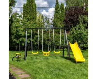 Детские уличные комплексы + Детский комплекс DFC качели, качели-балансир и горка 74560