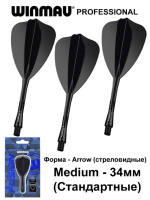 Оперения и хвостовики + Литые оперения с хвостовиками Winmau Fusion Arrow Medium (черные)