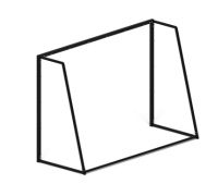 Ворота для мини-футбола + Ворота мини футбольные (черные) (с креплением сетки) - СО 2.60.02-01