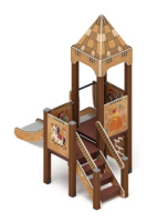 Детские горки + Королевство (Картонное) - ДИК 1.15.01-22 - Игровой комплекс H=900