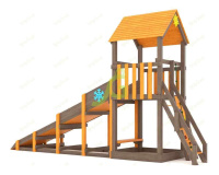 Детские уличные комплексы + Всесезонная площадка IgraGrad С Tower со скалодромом SF1