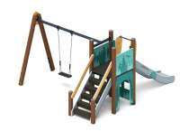 Детские уличные комплексы + Счастливое детство (Тайга) - ДИК 2.01.01-03 - Игровой комплекс H=1200