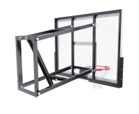 Баскетбольные щиты + Баскетбольный щит DFC со съёмным регулятором высоты, стекло 6 мм, 120 х 80 см