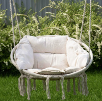Аксессуары к дск + Качели плетёные с подушкой Romana 1.Д-26.30 (молочный)