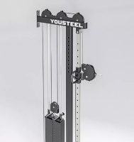 Опции для силовых тренажеров + Отсек для кроссовера к раме, блочный тренажер (вес стека 136 кг)