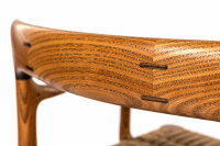 Киевницы, мебель, интерьер + Дизайнерское кресло ручной работы с плетеным сиденьем