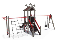 Детские уличные комплексы + Игровой комплекс серии Лесная долина Н-1200 с качелями ДИО 06050