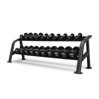 BRONZE GYM BGDBR025-250 Набор обрезиненных гантелей , 2.5-25 кг - 10 пар