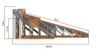 Детские горки + Зимняя деревянная горка "IgraGrad Snow Fox", скат 10 м мод.4