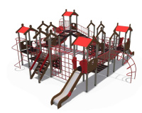 Детские уличные комплексы + Игровой комплекс серии Городские кварталы Н-1200, Н-2000 ДИО 05054