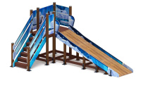 Детские горки + Горка Зима (снежная королева) (под анкера) - ИО 49.01.01-14.И1 - Н=1500