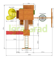 Детские уличные комплексы + Детская площадка IgraGrad Клубный домик Макси с трубой Luxe