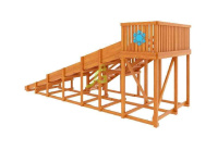 Детские горки + Детская деревянная зимняя горка "IgraGrad Snow Fox", скат 5,9 м 