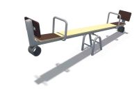 Детские качели + Качалка-балансир коричневый Смайлик ИО 04070