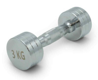 Гантели + Гантель UNIX Fit PRO круглая хромированная 3 кг, 2 шт.