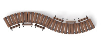 Скамейки + Модульная скамья радиальная (темный дуб) МФ 42.01.23