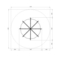Теневые навесы, беседки + Беседка-пагода Карнавал (Шапито) - МФ 10.22.01-01