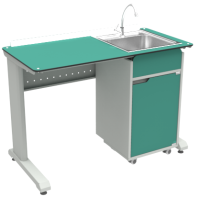 Лабораторные столы с мойками + Стол лабораторный с мойкой и тумбой 1200мм