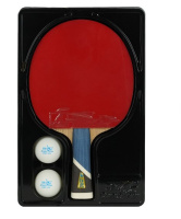 Ракетки для настольного тенниса + Ракетка для настольного тенниса Double Fish 5A+C, ITTF Approved, 2 мяча