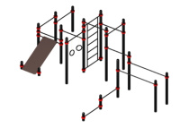 Уличные турники и брусья (Воркаут) + Воркаут Комплекс 14 (108) ОВ 02-024