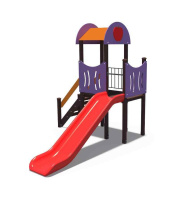 Детские уличные комплексы + Детский игровой комплекс серии солнышко "Лето" (скат пластиковый) Н-1200 ДИО 03010