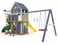 Детские уличные комплексы + Детская площадка IgraGrad Шато 2 с трубой (Домик) мод.1