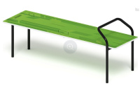 Детские уличные комплексы + Скамья для пресса (зеленый) - СО 2.40.05-02