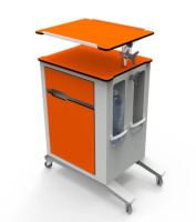 Тумбы медицинские + ТМП-02.6 с поворотным столиком (HPL) (обновленная версия модели)