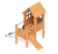 Уличные игровые комплексы для детей + Игровой комплекс (лиственница) ДИК 1.24.01-Л.И1