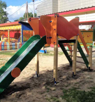 Детские горки + Горка Детство Н-1200 (металлический скат) ИО 07050