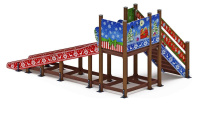 Детские горки + Горка Зима (новый год) (под анкера) - ИО 49.01.01-11.И1 - Н=1500