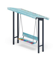 Детские спортивные комплексы для дачи + Качели-диван с навесом (Коты) - МФ 43.01.02-01