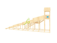 Детские горки + Зимняя горка "IgraGrad Snow Fox (Домик)", скат 10 м, без окраски