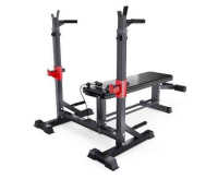 Скамьи + Прямая скамья со стойками под штангу DFC AKYEN