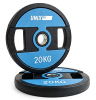 Диски для штанг и гантелей + Диск уретановый c хватом UNIX Fit PRO 20 кг, 51 мм, 1 шт.