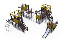 Детские уличные комплексы + Игровой комплекс серии Геометрия, Н-900,1200 и 2000 ДИО 09030