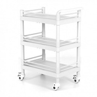 Тележки медицинские + Стол манипуляционный пластиковый с трёхсторонними боковыми ограждениями МЕТ SP-150