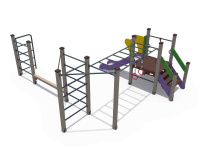 Детские уличные комплексы + Спортивный комплекс с горкой Н-750 ДСК 04210