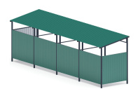 Хозяйственное оборудование + Навес контейнерной площадки для мусора (4 секции) МФ 55.02.03.4-01
