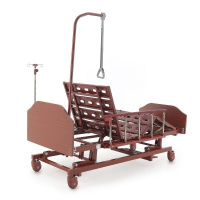 Кровати функциональные + Кровать механическая Med-Mos E-31 (ММ-3024Н-00) (3 функции) с растоматом и полкой